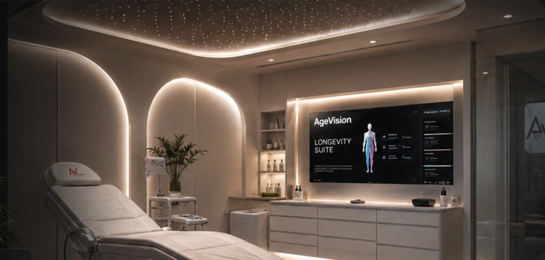Ambiente medical spa premium per percorsi AgeVision Longevity